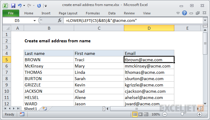 How To Remove Name From Email Address In Excel